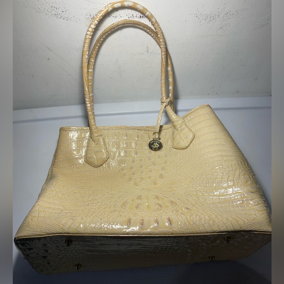 BRAHIMN handbag shoulder bag corcodile embossed good condition - Picture 10 of 16